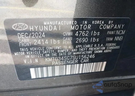 2025 Genesis G70 2.5T Rwd из США, поврежденный, VIN KMTG34SC7SU156246